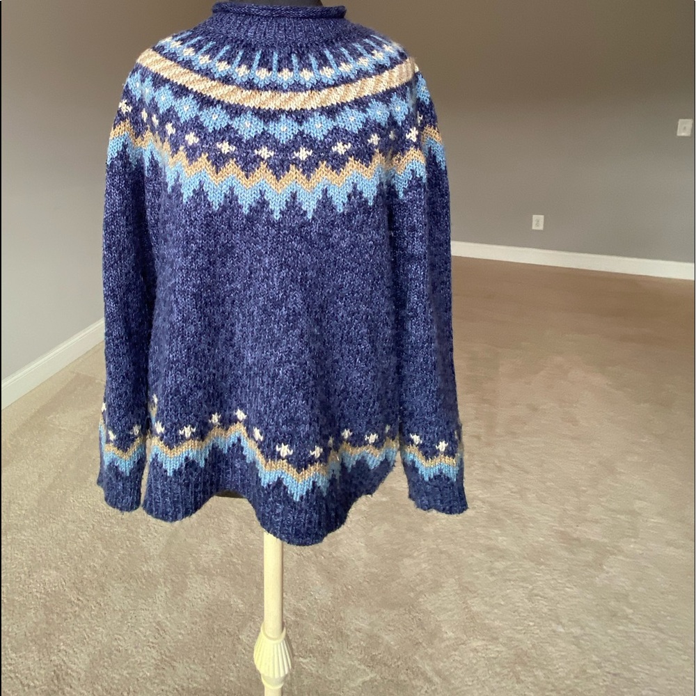 Claudia D Fair Isle Pullover Sweater.